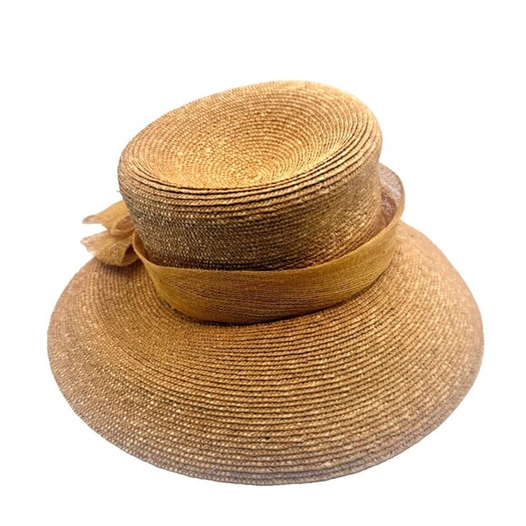 Vintage Handmade Neiman Marcus Straw Sun Hat Italy Beach Resort Travel Stunning! main image 4